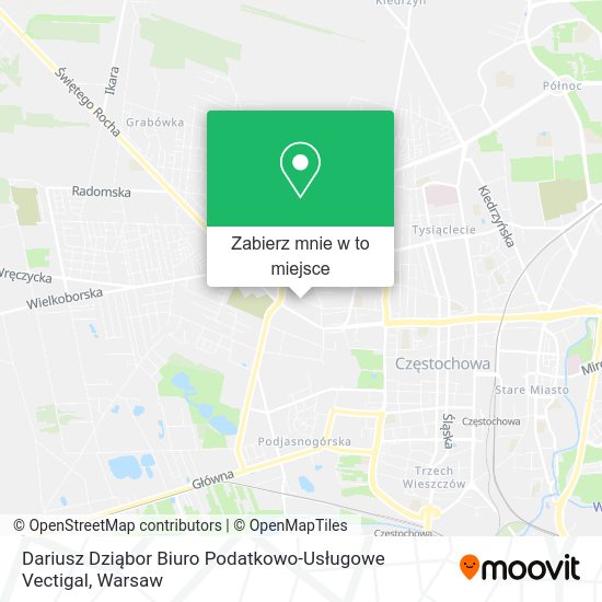 Mapa Dariusz Dziąbor Biuro Podatkowo-Usługowe Vectigal