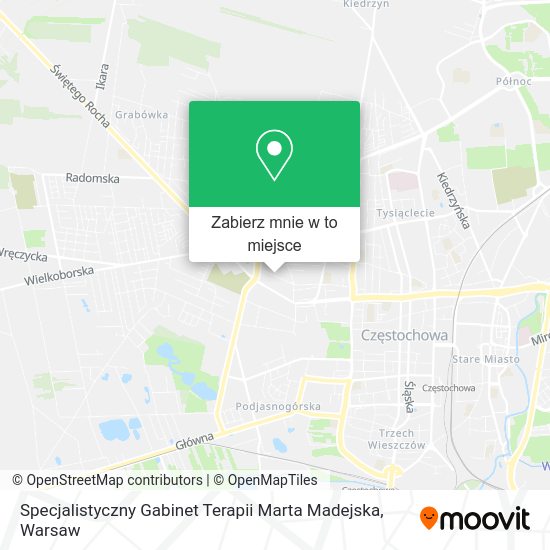 Mapa Specjalistyczny Gabinet Terapii Marta Madejska