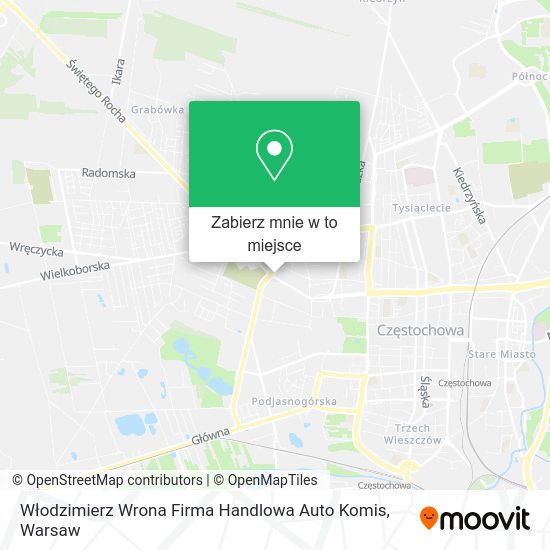 Mapa Włodzimierz Wrona Firma Handlowa Auto Komis