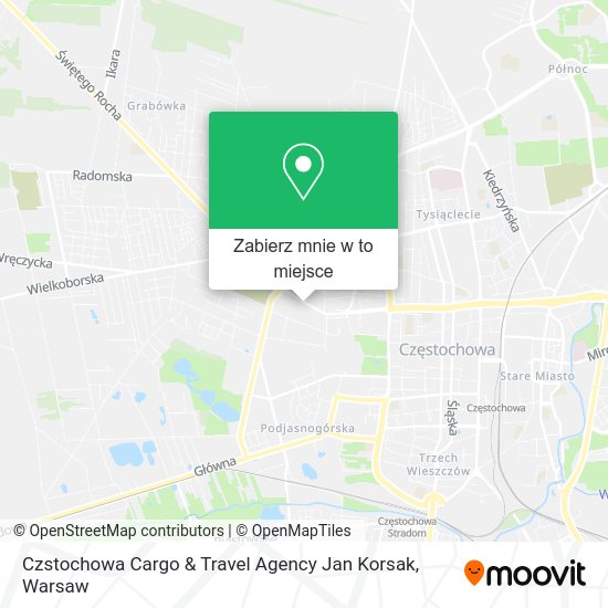 Mapa Czstochowa Cargo & Travel Agency Jan Korsak