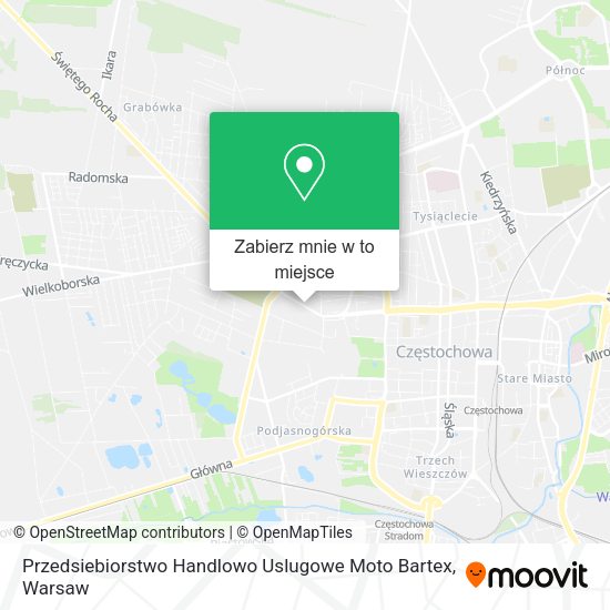 Mapa Przedsiebiorstwo Handlowo Uslugowe Moto Bartex