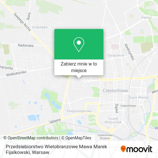 Mapa Przedsiebiorstwo Wielobranzowe Mawa Marek Fijalkowski