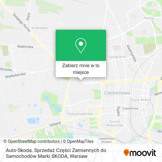 Mapa Auto-Skoda. Sprzedaż Części Zamiennych do Samochodów Marki SKODA