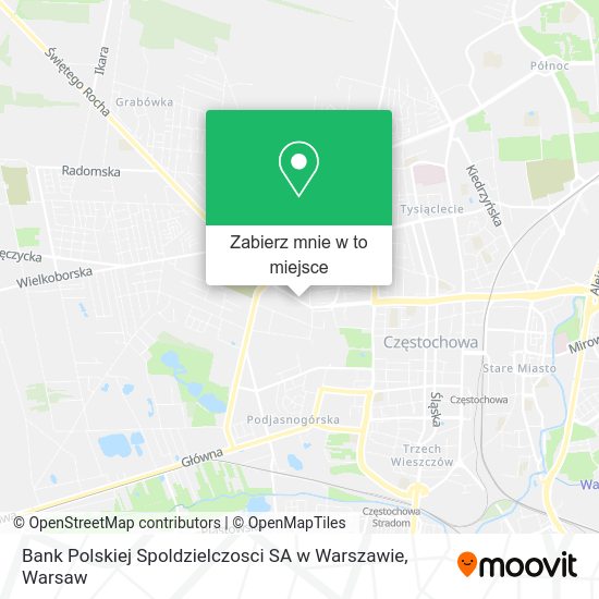 Mapa Bank Polskiej Spoldzielczosci SA w Warszawie