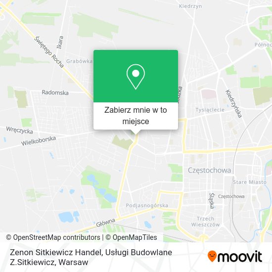 Mapa Zenon Sitkiewicz Handel, Usługi Budowlane Z.Sitkiewicz