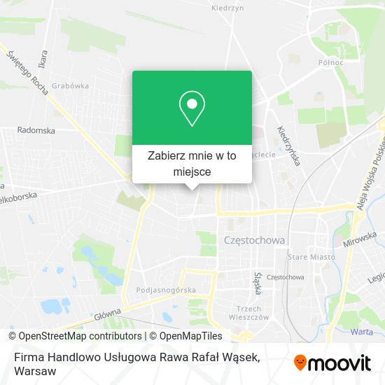 Mapa Firma Handlowo Usługowa Rawa Rafał Wąsek