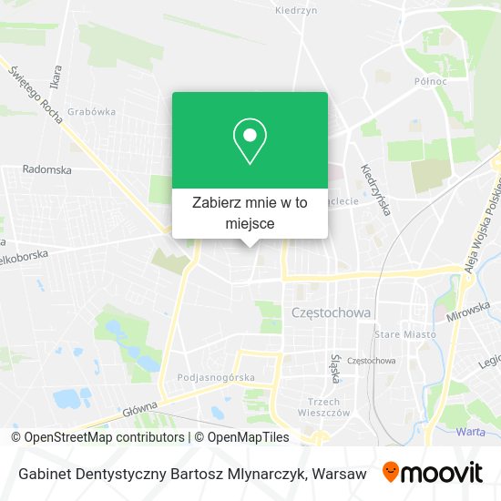 Mapa Gabinet Dentystyczny Bartosz Mlynarczyk