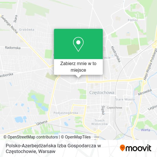 Mapa Polsko-Azerbejdżańska Izba Gospodarcza w Częstochowie