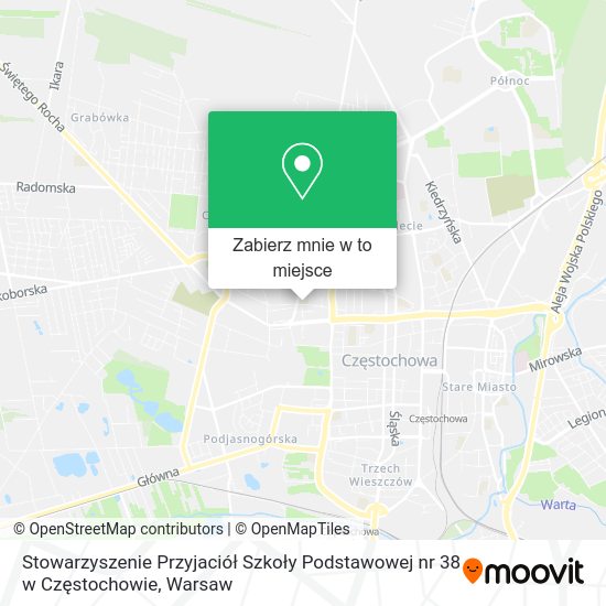 Mapa Stowarzyszenie Przyjaciół Szkoły Podstawowej nr 38 w Częstochowie