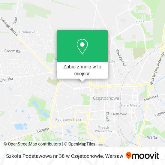 Mapa Szkoła Podstawowa nr 38 w Częstochowie