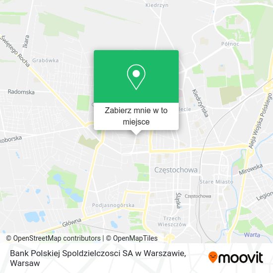 Mapa Bank Polskiej Spoldzielczosci SA w Warszawie