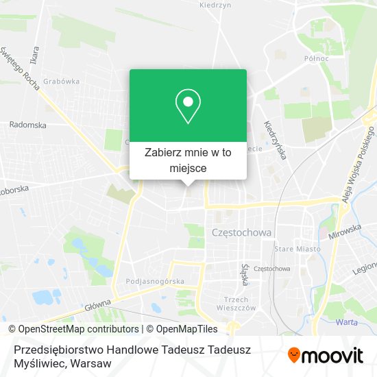 Mapa Przedsiębiorstwo Handlowe Tadeusz Tadeusz Myśliwiec