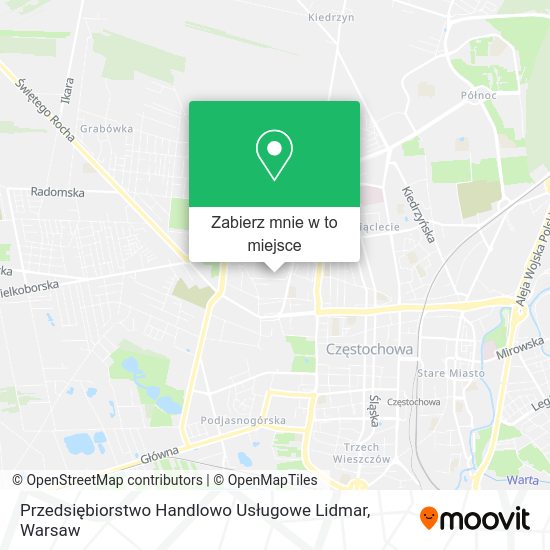 Mapa Przedsiębiorstwo Handlowo Usługowe Lidmar