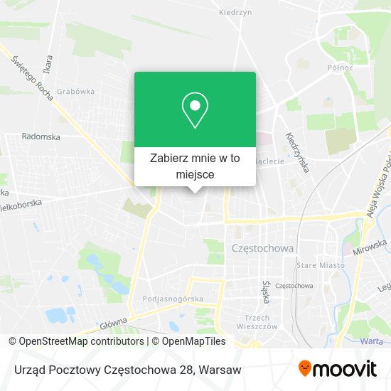 Mapa Urząd Pocztowy Częstochowa 28