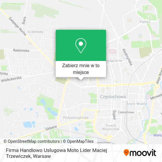 Mapa Firma Handlowo Usługowa Moto Lider Maciej Trzewiczek