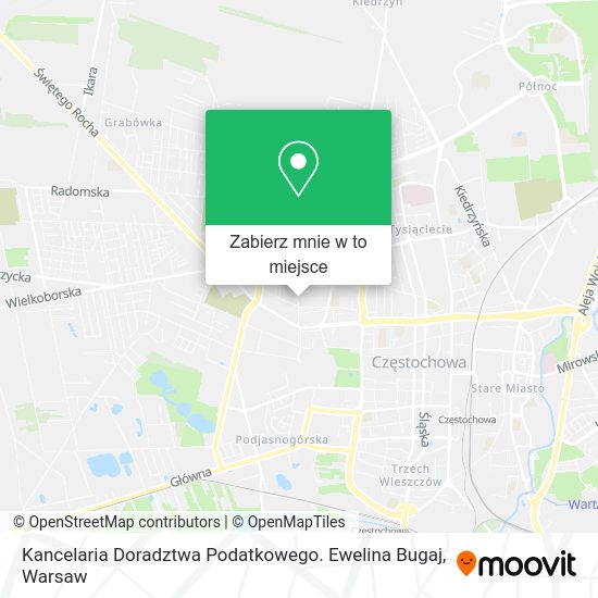 Mapa Kancelaria Doradztwa Podatkowego. Ewelina Bugaj