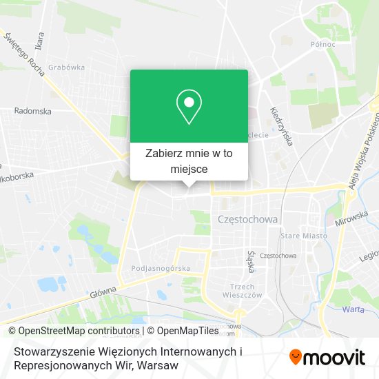 Mapa Stowarzyszenie Więzionych Internowanych i Represjonowanych Wir