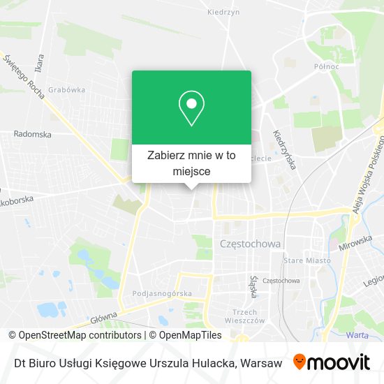 Mapa Dt Biuro Usługi Księgowe Urszula Hulacka