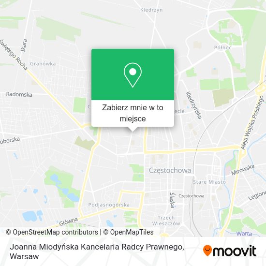 Mapa Joanna Miodyńska Kancelaria Radcy Prawnego