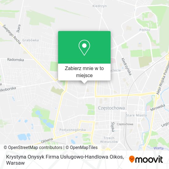 Mapa Krystyna Onysyk Firma Usługowo-Handlowa Oikos