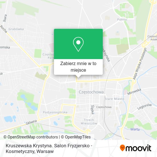 Mapa Kruszewska Krystyna. Salon Fryzjersko - Kosmetyczny