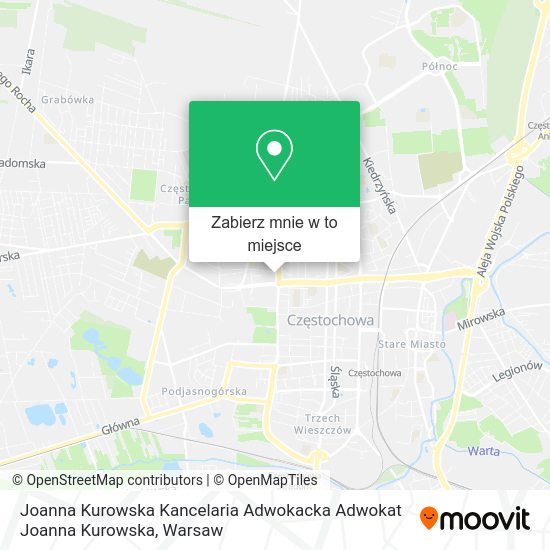 Mapa Joanna Kurowska Kancelaria Adwokacka Adwokat Joanna Kurowska