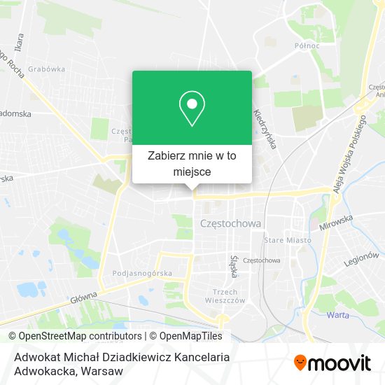 Mapa Adwokat Michał Dziadkiewicz Kancelaria Adwokacka