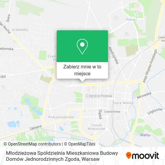 Mapa Młodzieżowa Spółdzielnia Mieszkaniowa Budowy Domów Jednorodzinnych Zgoda