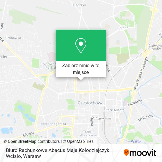 Mapa Biuro Rachunkowe Abacus Maja Kołodziejczyk Wcisło