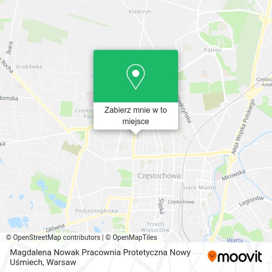 Mapa Magdalena Nowak Pracownia Protetyczna Nowy Uśmiech