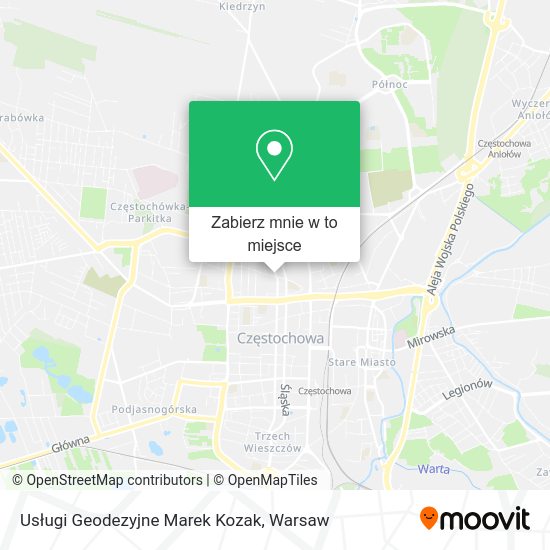 Mapa Usługi Geodezyjne Marek Kozak