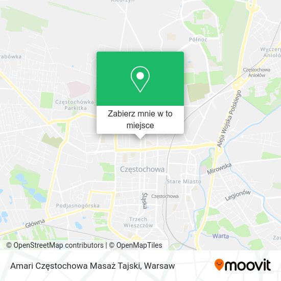 Mapa Amari Częstochowa Masaż Tajski