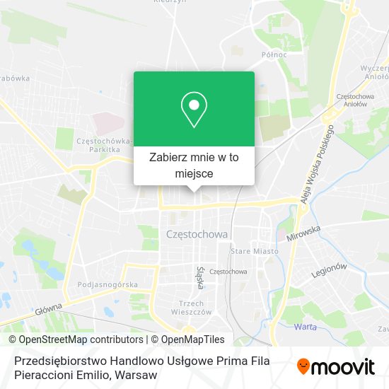 Mapa Przedsiębiorstwo Handlowo Usłgowe Prima Fila Pieraccioni Emilio