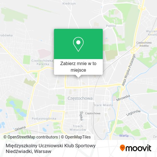 Mapa Międzyszkolny Uczniowski Klub Sportowy Niedźwiadki