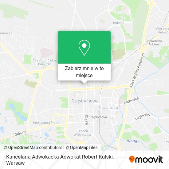 Mapa Kancelaria Adwokacka Adwokat Robert Kulski