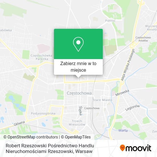 Mapa Robert Rzeszowski Pośrednictwo Handlu Nieruchomościami Rzeszowski