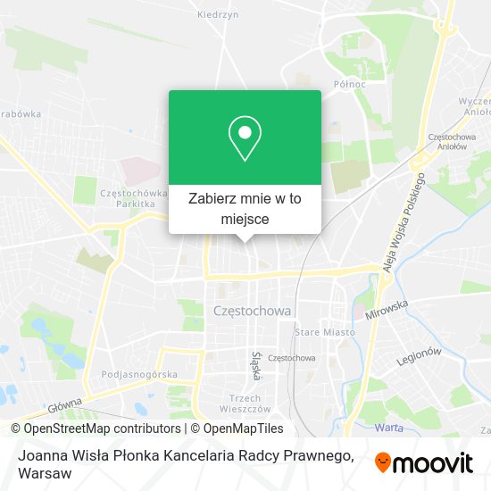 Mapa Joanna Wisła Płonka Kancelaria Radcy Prawnego