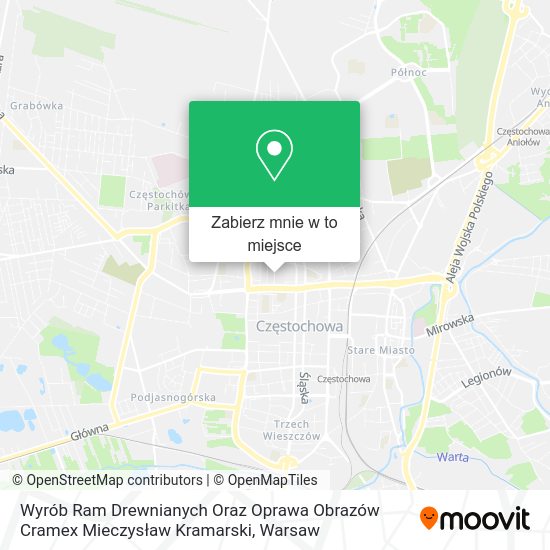 Mapa Wyrób Ram Drewnianych Oraz Oprawa Obrazów Cramex Mieczysław Kramarski