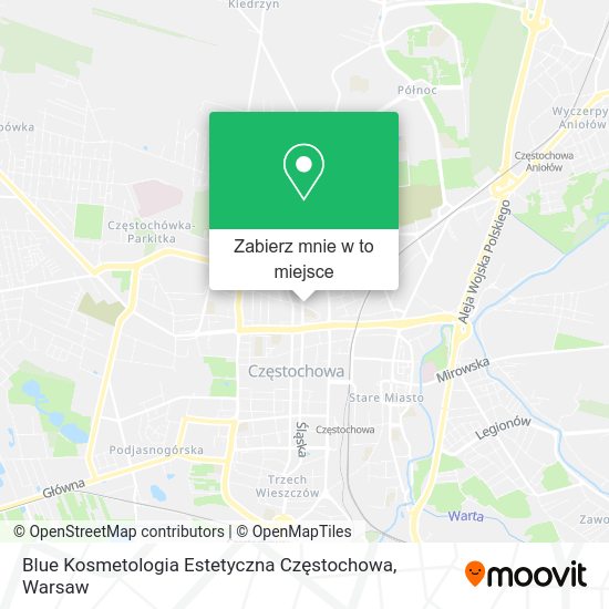 Mapa Blue Kosmetologia Estetyczna Częstochowa