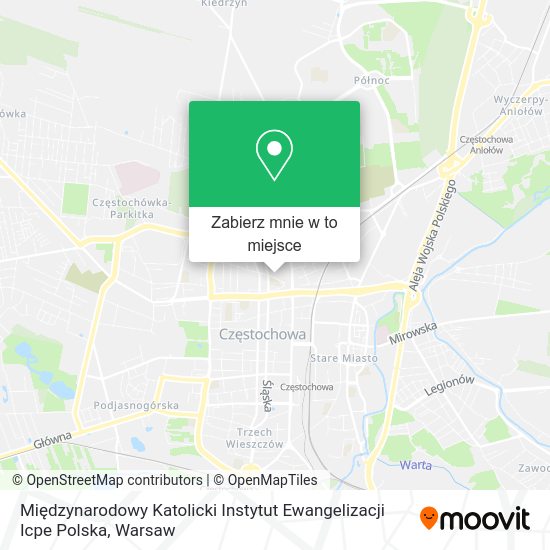 Mapa Międzynarodowy Katolicki Instytut Ewangelizacji Icpe Polska