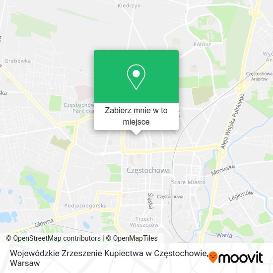 Mapa Wojewódzkie Zrzeszenie Kupiectwa w Częstochowie