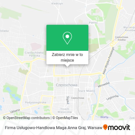 Mapa Firma Usługowo-Handlowa Maga Anna Graj