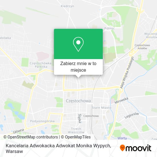 Mapa Kancelaria Adwokacka Adwokat Monika Wypych