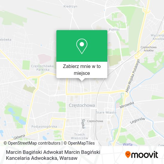 Mapa Marcin Bagiński Adwokat Marcin Bagiński Kancelaria Adwokacka