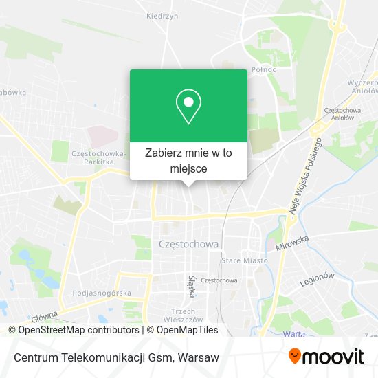 Mapa Centrum Telekomunikacji Gsm