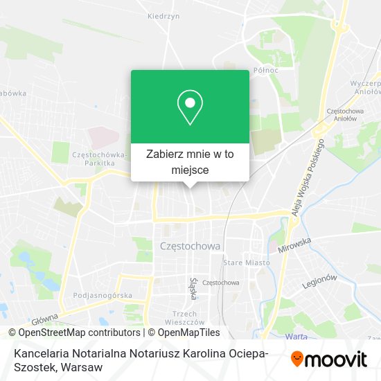 Mapa Kancelaria Notarialna Notariusz Karolina Ociepa-Szostek