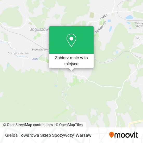 Mapa Giełda Towarowa Sklep Spożywczy