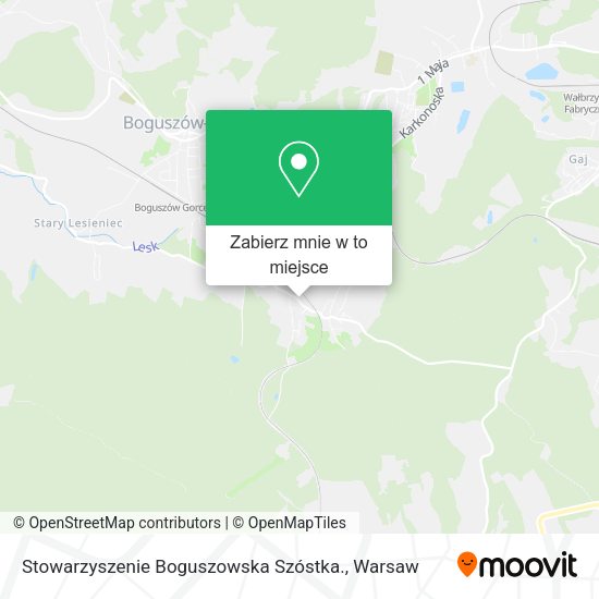 Mapa Stowarzyszenie Boguszowska Szóstka.