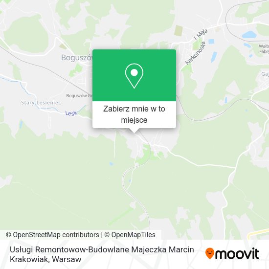 Mapa Usługi Remontowow-Budowlane Majeczka Marcin Krakowiak