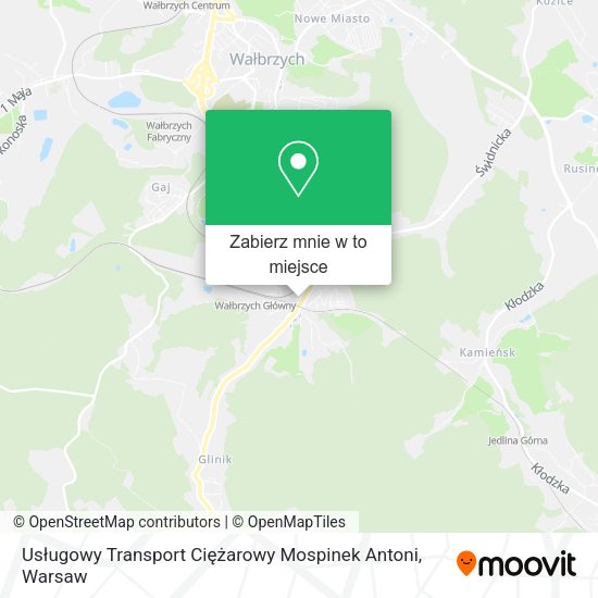 Mapa Usługowy Transport Ciężarowy Mospinek Antoni